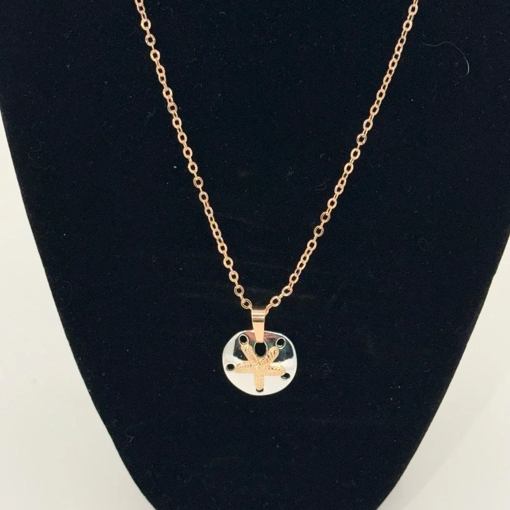 Okorj's Sand Dollar Starfish Necklace Women 24